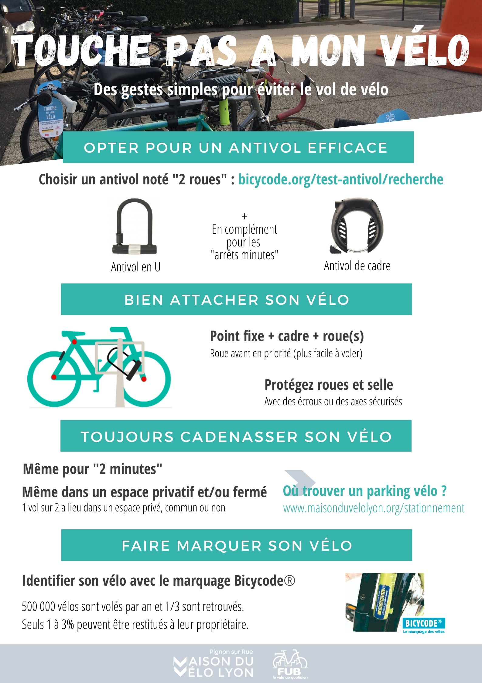 Éviter le vol de vélo – Maison du Vélo Lyon
